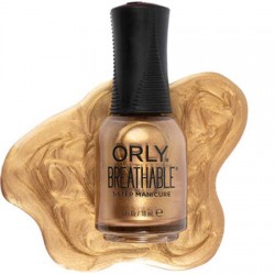 Halal certified Orly Breathable Treatment Nail Polish Lost in the Maize 2010026 18ml Warm Gold Shimmer