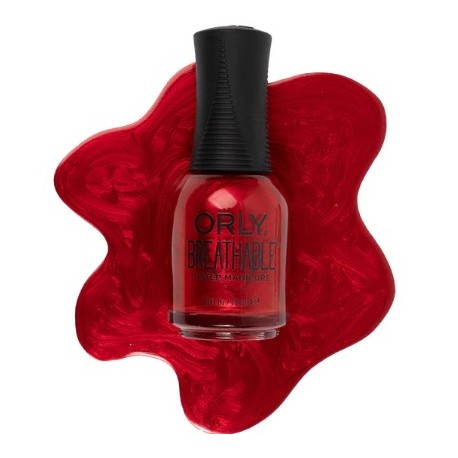 Halal certified Orly Breathable Treatment Polish Cherry Bomb 18ml Red Cream Pregnant women kids